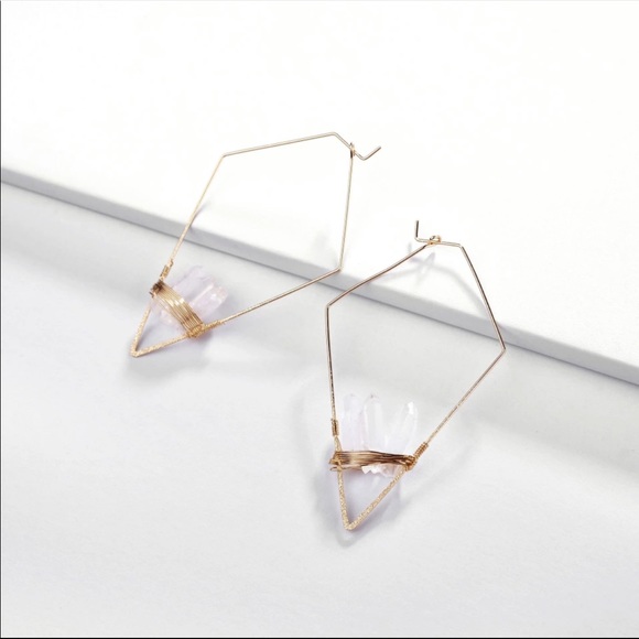 FP Mint Geode Threader Earrings in white - Picture 3 of 8